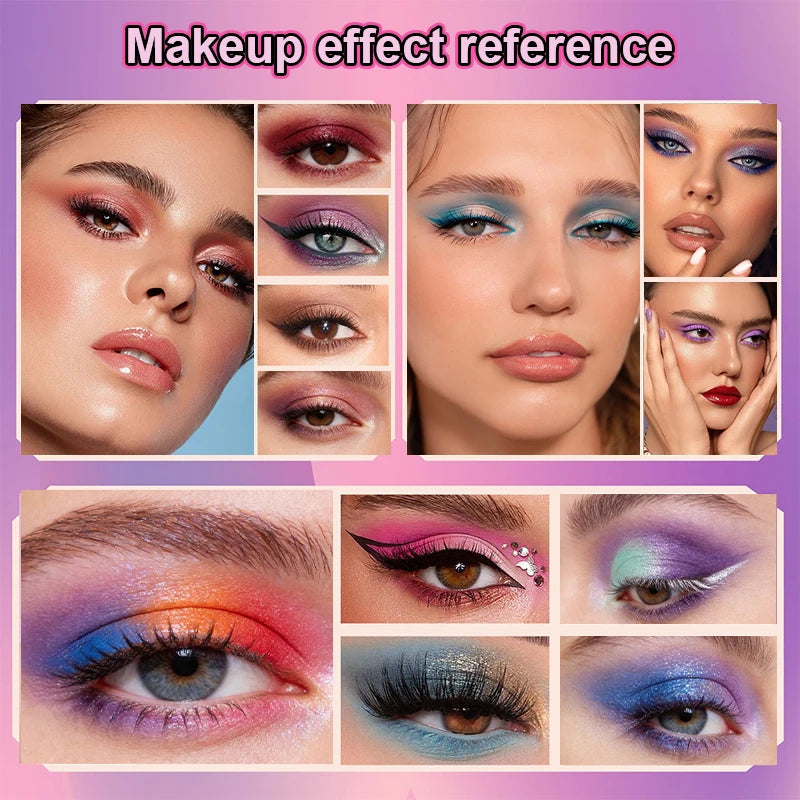 Cartoon Glitter & Matte Eyeshadow Palette | 8+ Shades Diamond Kit Eyeshadow Palette QXL