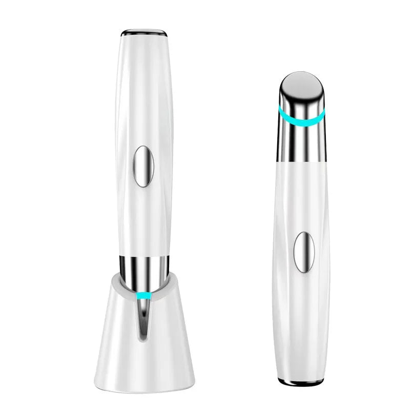 3-Color LED Eye Beauty Wand | Warm Compress & Vibration LED Eye Beauty Wand QXL White