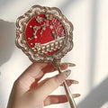 Ancient-Style Handheld Makeup Mirror | Beijing Cultural Gift Handheld Makeup Mirror QXL Long handle