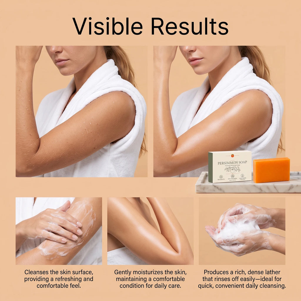 Persimmon Body Soap | Moisturizing, Brightening & Fresh Scent Moisturizing Bar Soap QXL