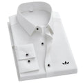 Men's Slim Fit Long Sleeve Business Casual Shirt | Wrinkle Free Business Casual Shirt QXL A 1pc White S