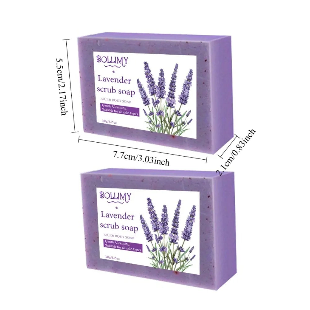 2-Pack Lavender Shea Butter Glycerin Bar Soap – All Skin Types Cleansing Bar Soap QXL