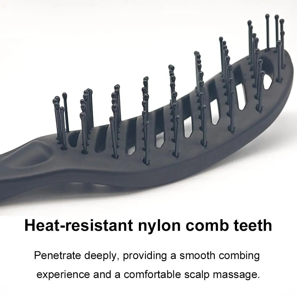 Curved Vent Detangling Hair Brush | Scalp Massage & Drying Detangling Hair Brush QXL