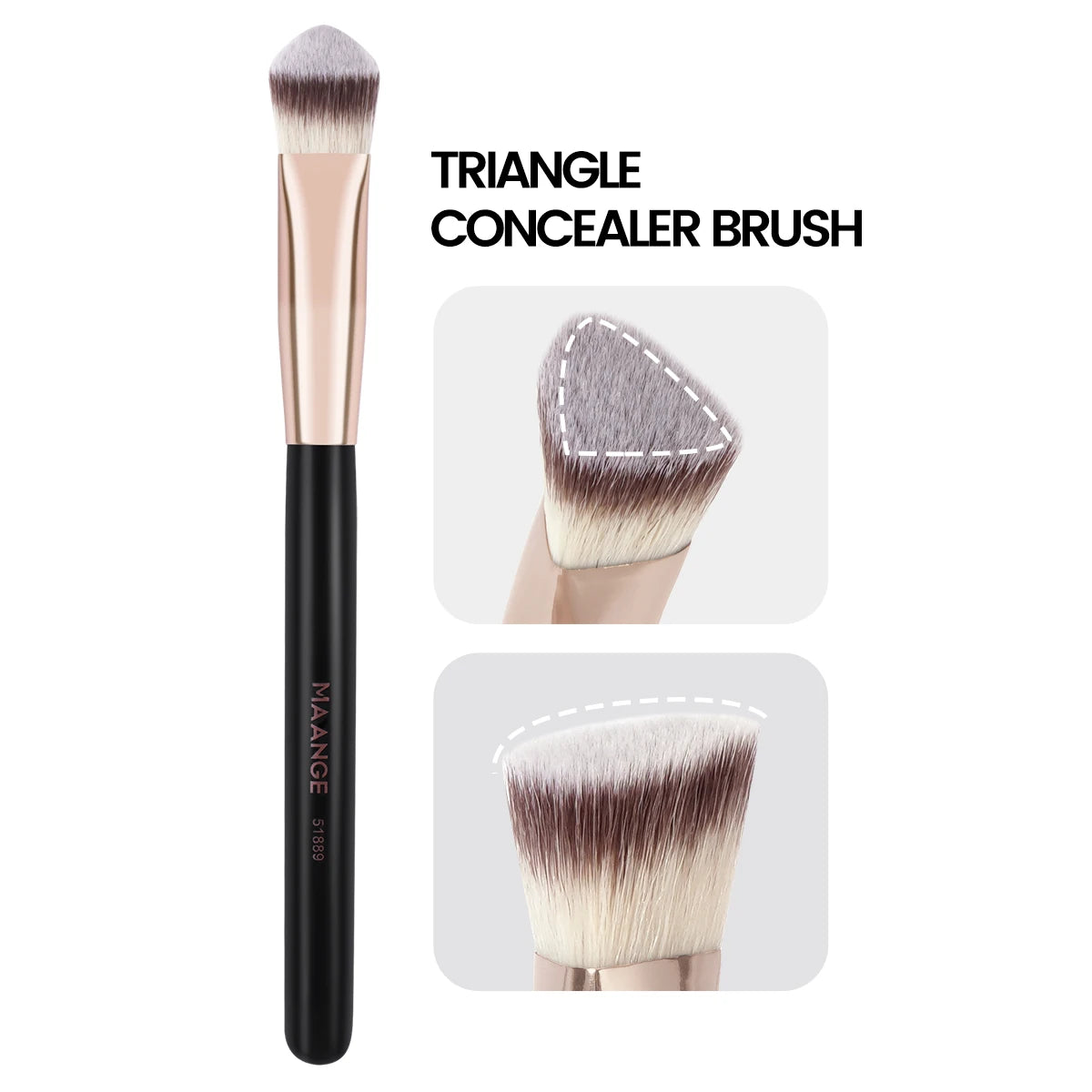 MAANGE Double-Head Makeup Brushes | Foundation & Blush Set Makeup Brush Set QXL 1pc Brush Gold