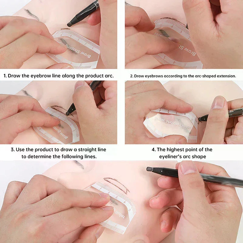 Brow Mapping Ruler | Eyebrow Shaping Stencil & Microblading Tool Eyebrow Shaping Tool QXL