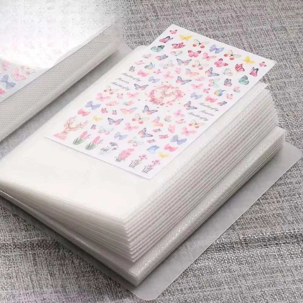 Transparent Nail Tip Storage Book | 40/80 Slots PVC Album Nail Art Storage Book QXL