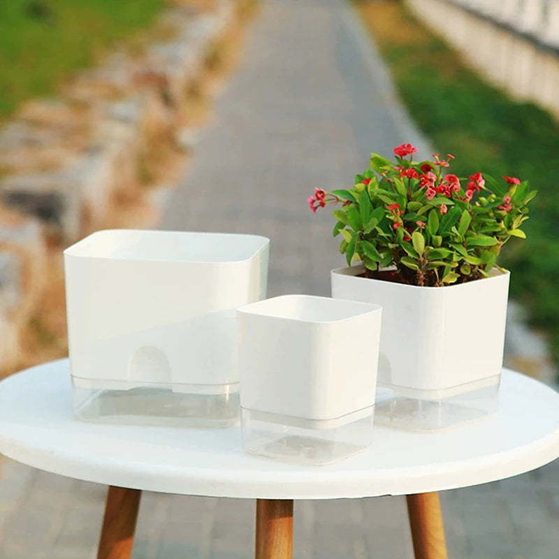 Magnetic Self-Watering Plant Pot | Double-Layer Lazy Planter Self-Watering Planter QXL