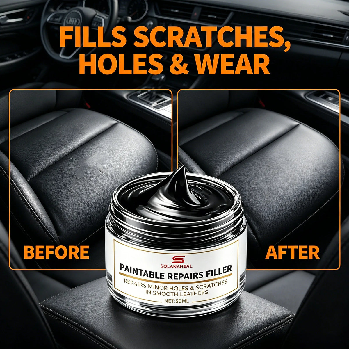 Leather Repair Filler Cream – Fix Holes & Scratches Easily Leather Repair Cream QXL
