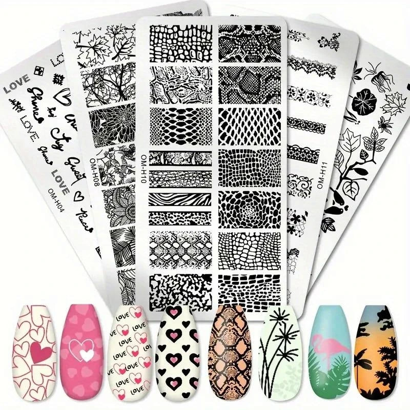 FUMOSIK Nail Stamping Plates – Floral, Butterfly & Lace Nail Stamping Plates QXL