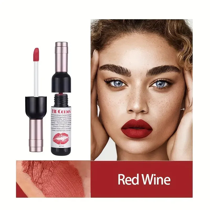 Red Wine Bottle Velvet Matte Liquid Lipstick | Long-Lasting Liquid Lipstick QXL
