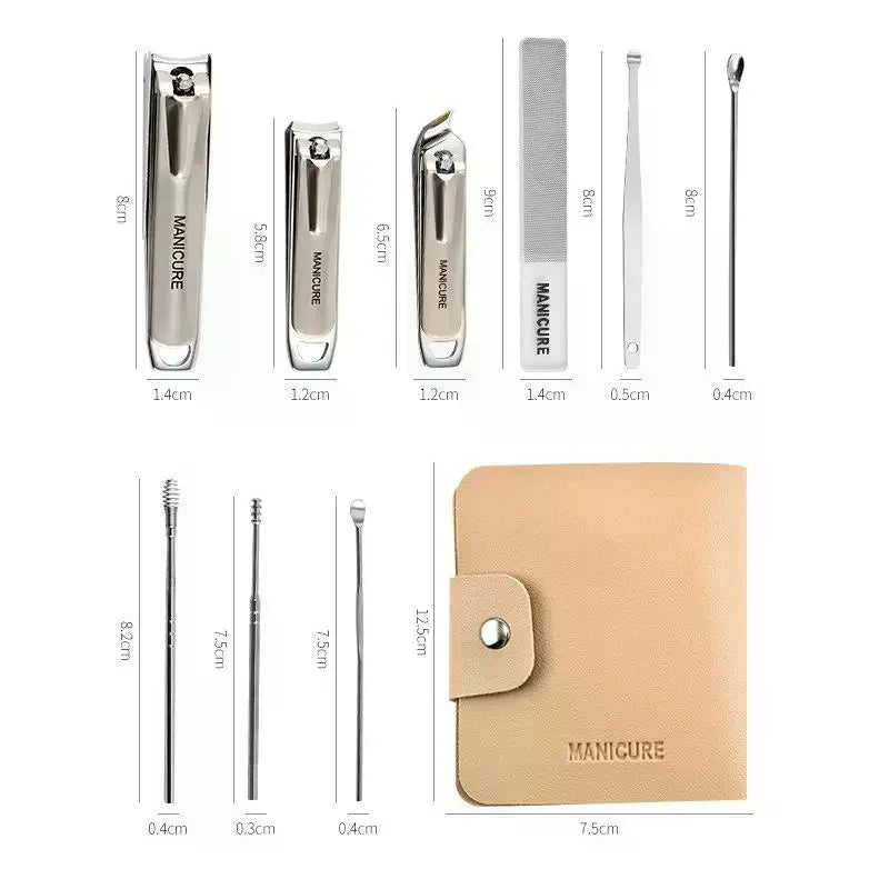 10-Piece Carbon Steel Nail Care Kit | Clippers & Manicure Set Nail Clipper Set QXL