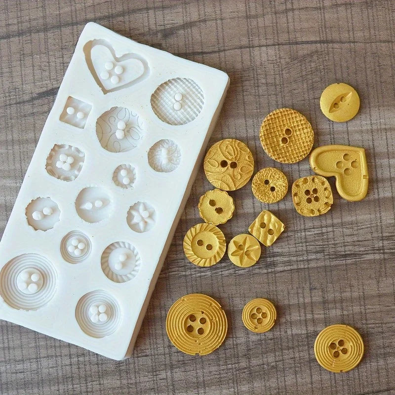 Button Shape Silicone Mold for Soap, Candle & Resin Crafts Silicone Craft Mold QXL