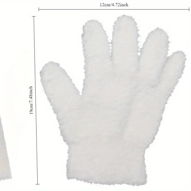 Coral Fleece Knit Gloves – Unisex Autumn Winter Spring Fleece Knit Gloves QXL