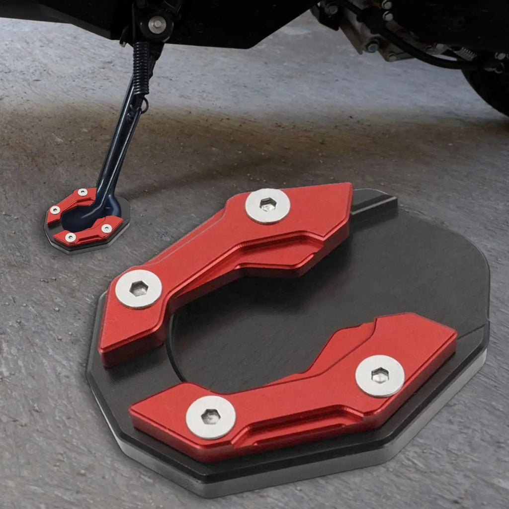 Aluminum Motorcycle Kickstand Extension Pad | Non-Slip Side Stand Kickstand Extension Pad QXL