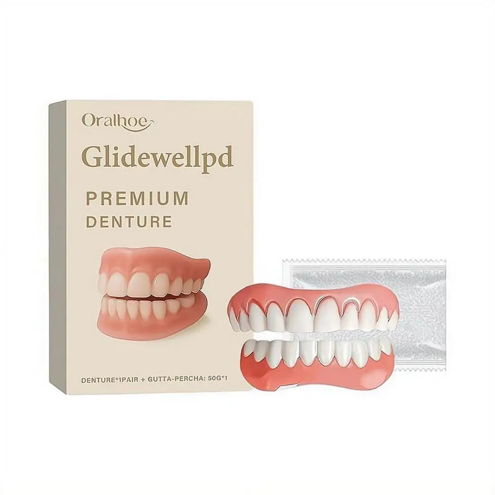 Reusable Silicone Denture Cover | Cosmetic Teeth Veneers Silicone Denture Cover QXL