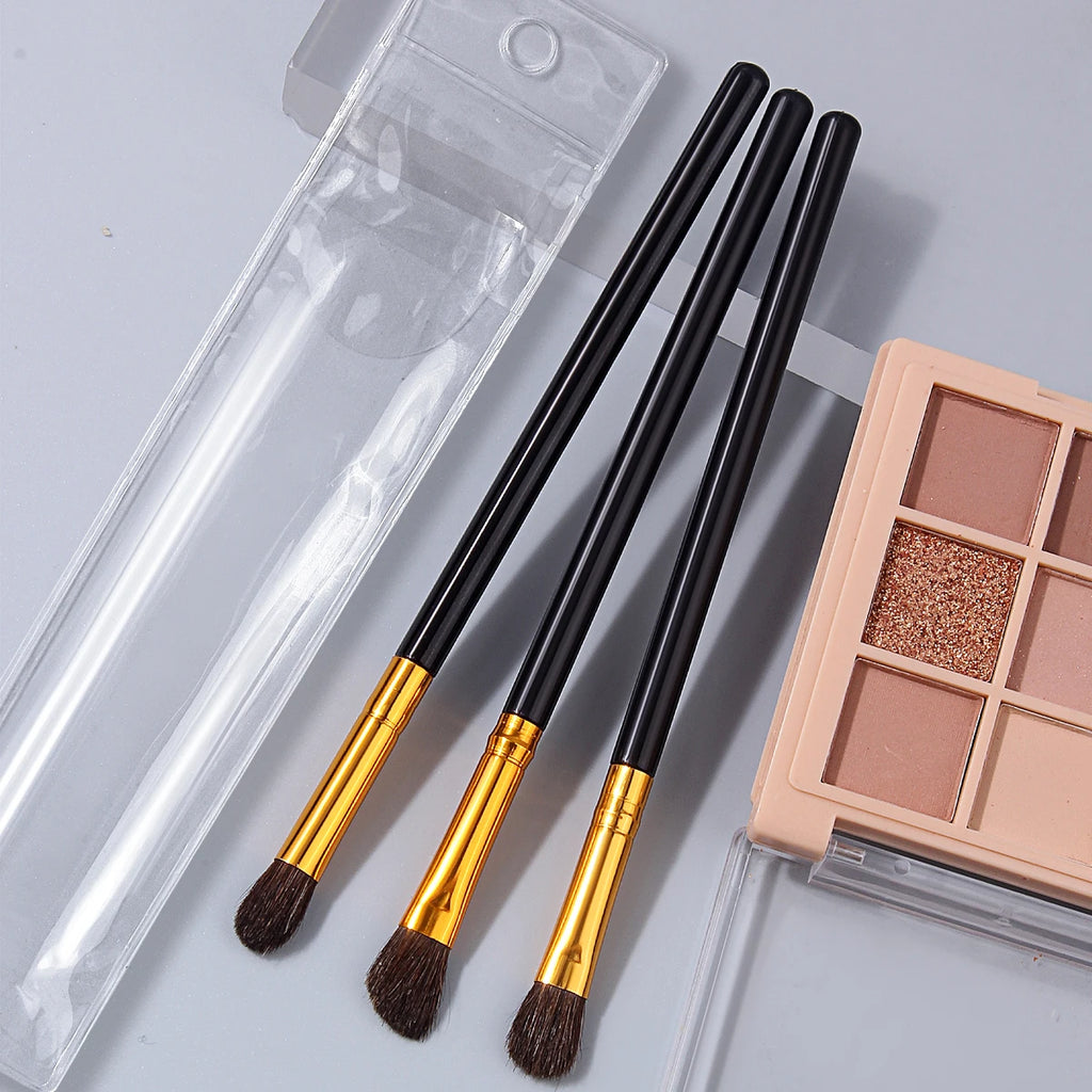 3-Piece Horsehair Eyeshadow Brush Set | Blend, Shade & Define Eyeshadow Brush Set QXL