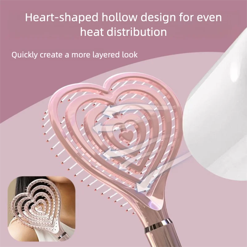 Heart-Shaped Massage Comb | High Crown Hair Volumizer Hair Massage Comb QXL