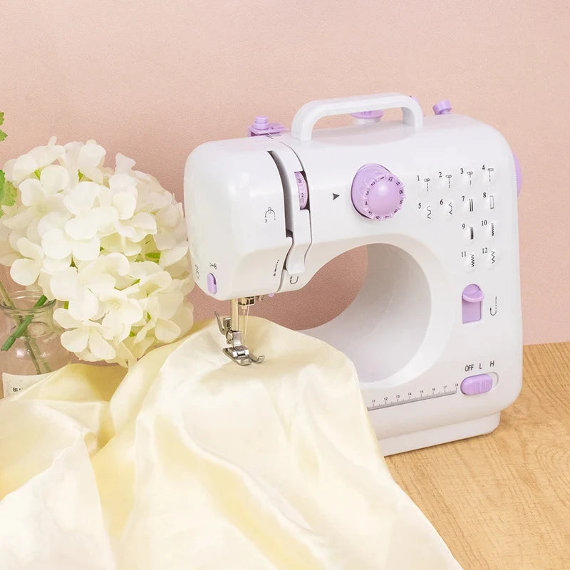 Portable Mini Electric Sewing Machine | 12 Stitches & Pedal Electric Sewing Machine QXL