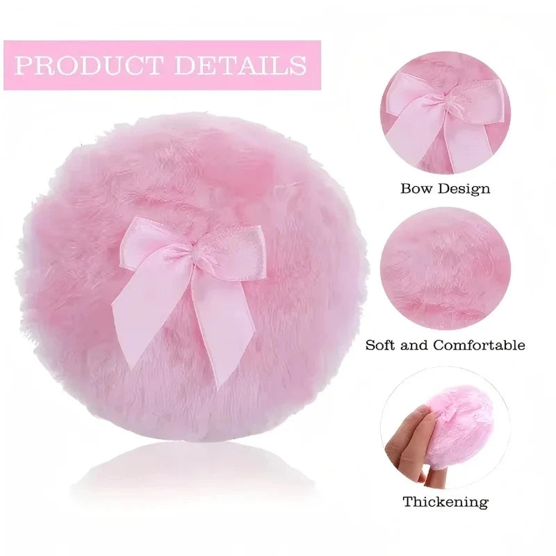 Large Velvet Powder Puff | Washable Face & Body Applicator Makeup Powder Puff QXL 1pc
