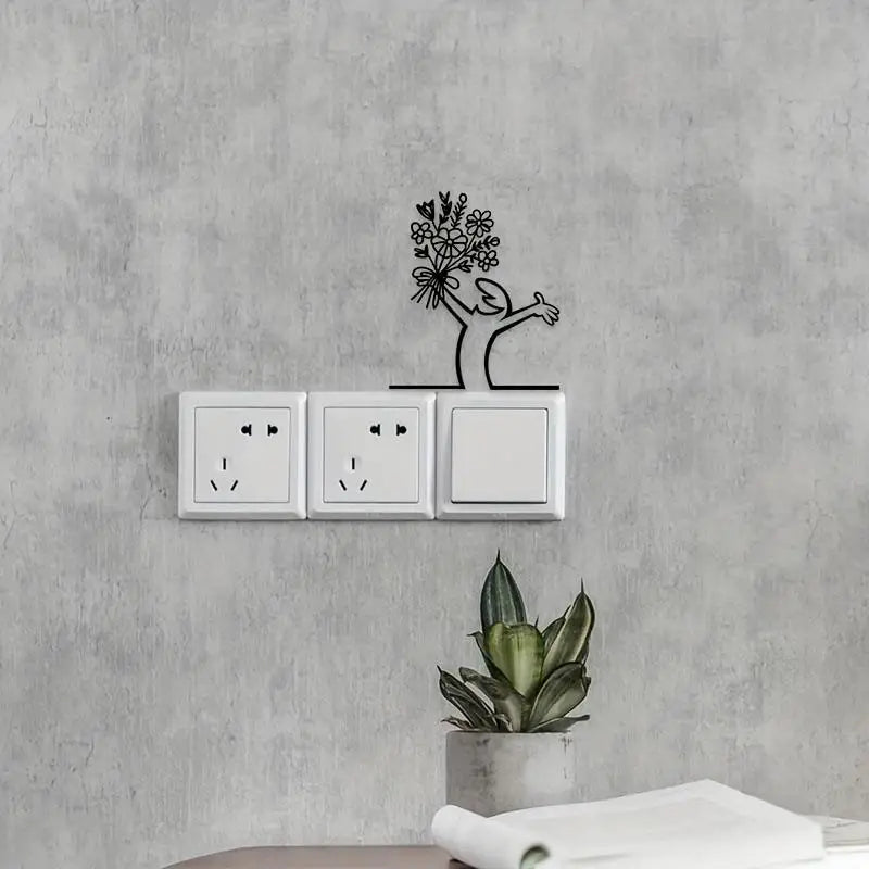 Line Figure Modern Metal Wall Art Poster | Home Décor Metal Wall Art QXL