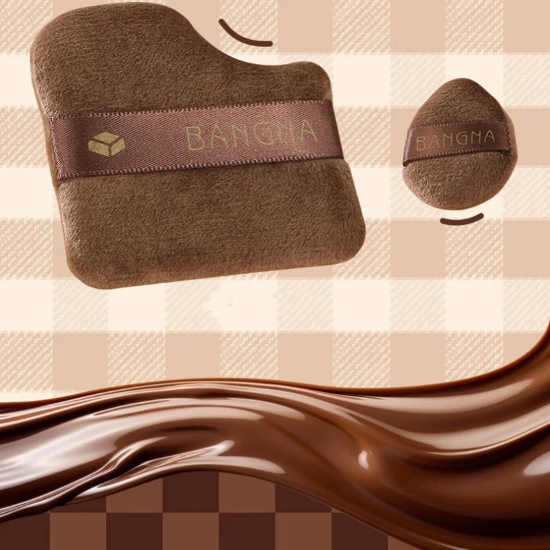 Chocolate Biscuit Powder Puff Set – Wet & Dry Sponge 6pc Makeup Sponge Puff QXL