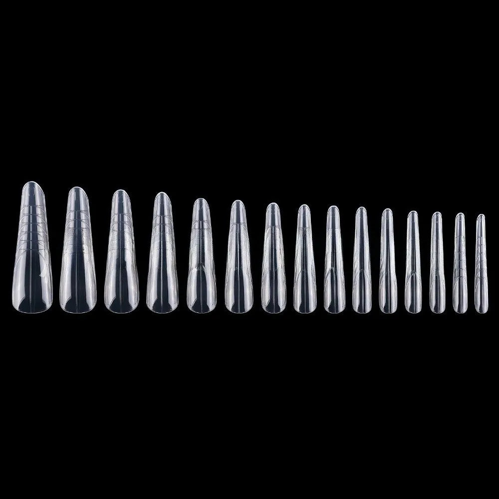 150-Pc Reusable Sandwich Nail Forms | 15 Sizes French Tips Nail Extension Forms QXL