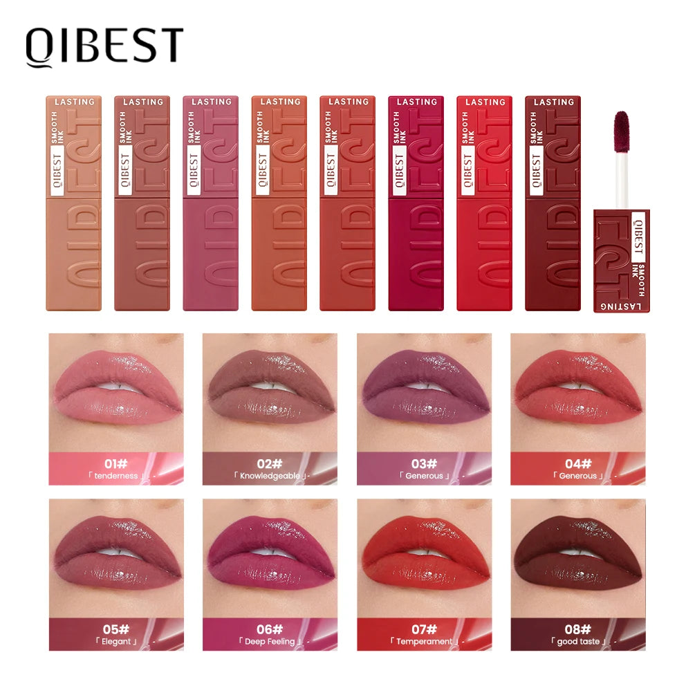 QIBEST Mirror Watery Lip Glaze | Hydrating Lip Gloss Tint Mirror Lip Glaze QXL