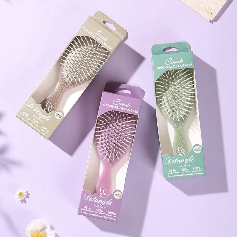 Floral Air Cushion Hair Brush – Detangling Scalp Massage Air Cushion Hair Brush QXL