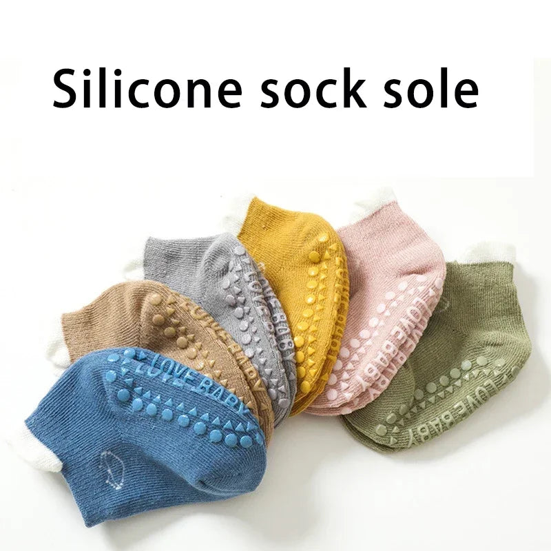 Baby Knee Pads & Anti-Slip Socks Set | Cotton Crawling Protector Baby Knee Pad Socks QXL
