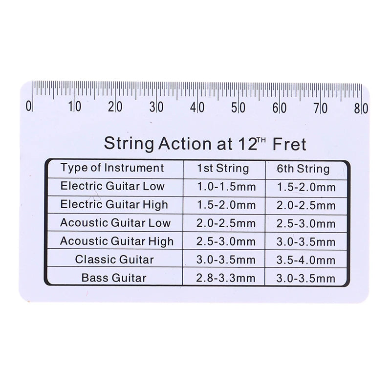Guitar String Action Gauge Ruler | PVC Setup Tool Guitar Setup Tool QXL
