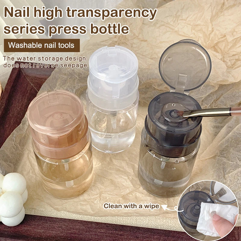 Refillable Press Pump Dispenser Bottle | Nail Polish Remover Nail Pump Dispenser QXL