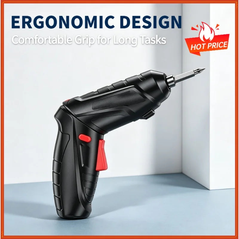 3.6V Cordless Screwdriver & Mini Drill | LED, Lithium Battery Cordless Screwdriver QXL