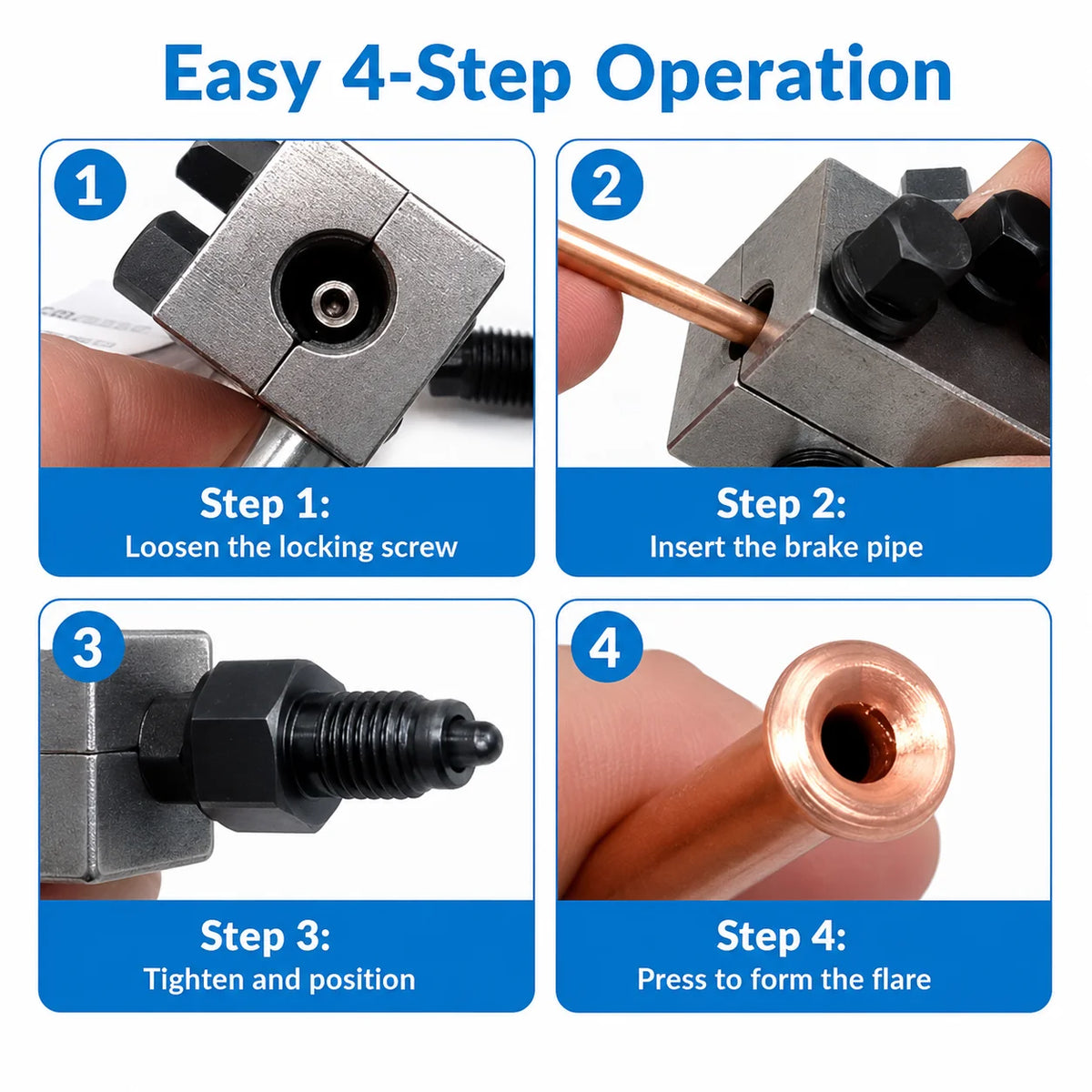 3/16" Brake Pipe Flaring Tool Kit | Single & Double Flare Brake Line Flaring Tool QXL