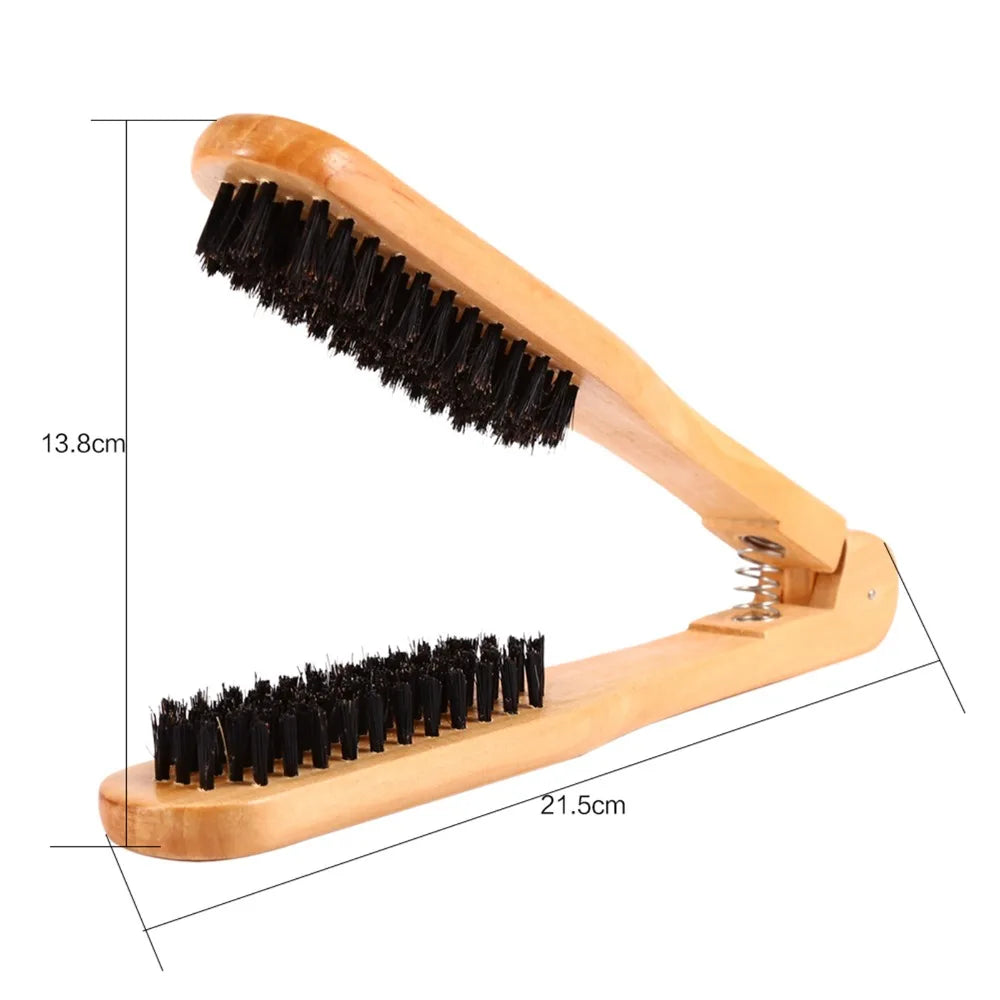 Wooden Double-Sided Anti-Static Hair Straightening Brush Comb Hair Brush Comb QXL