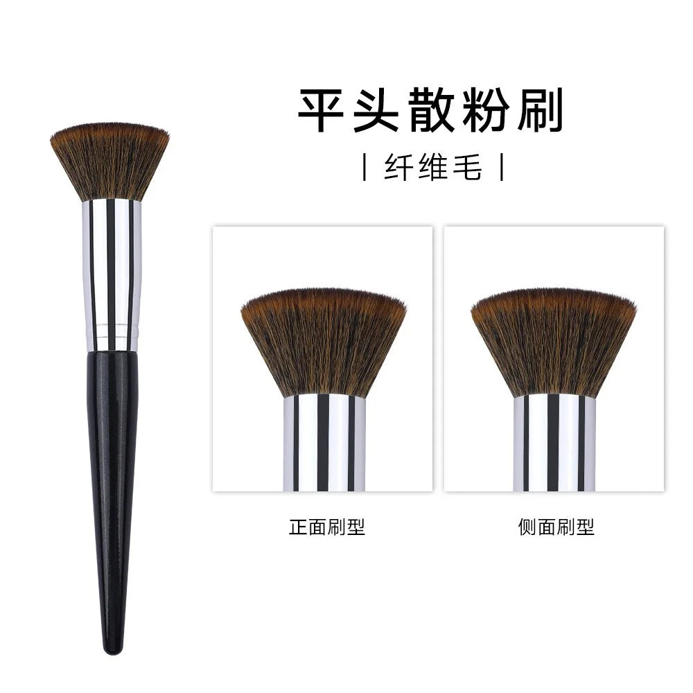 R90 Slope Powder & Contour Brush | Ultra-Soft Wool Fiber Powder Contour Brush QXL H90 Flat Head Powder