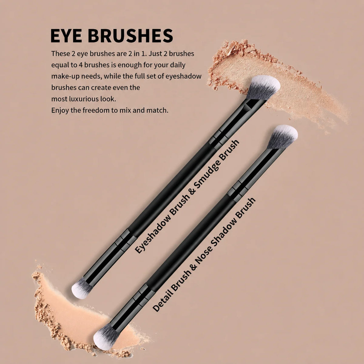 6-Piece Dual-Ended Travel Makeup Brush Set | LUXEBLEND Makeup Brush Set QXL