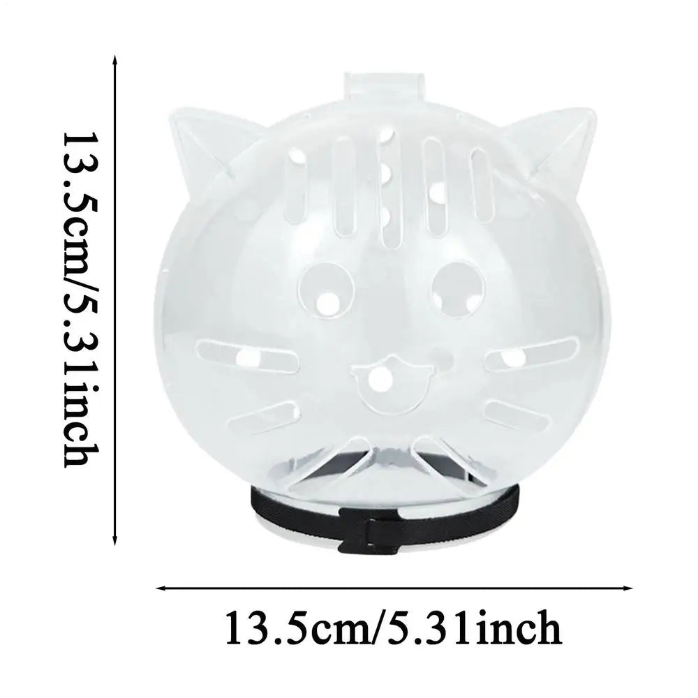 Transparent Cat Bubble Muzzle Hood | Anti-Bite Grooming Cap Cat Grooming Muzzle QXL S