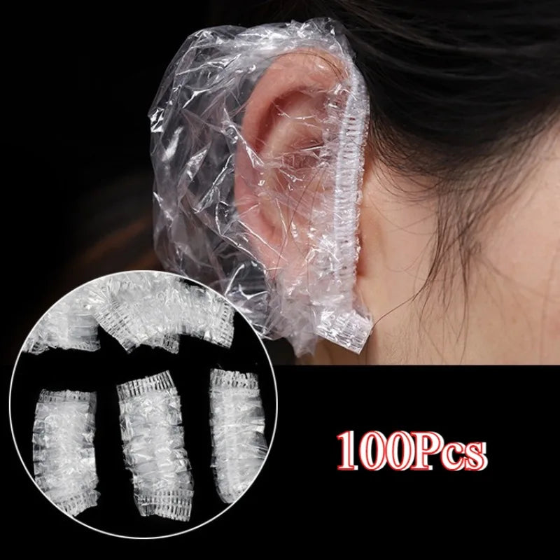 100-Pack Disposable Waterproof Ear Covers – Hair Dye & Bath Disposable Ear Covers QXL Default Title