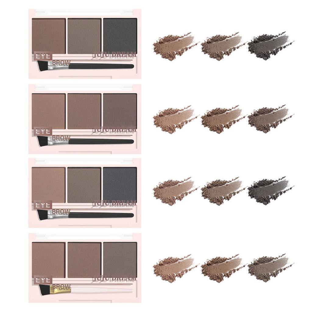 JUJU Dream 3-Color Eyebrow Powder | Waterproof, Long-Lasting Eyebrow Powder QXL