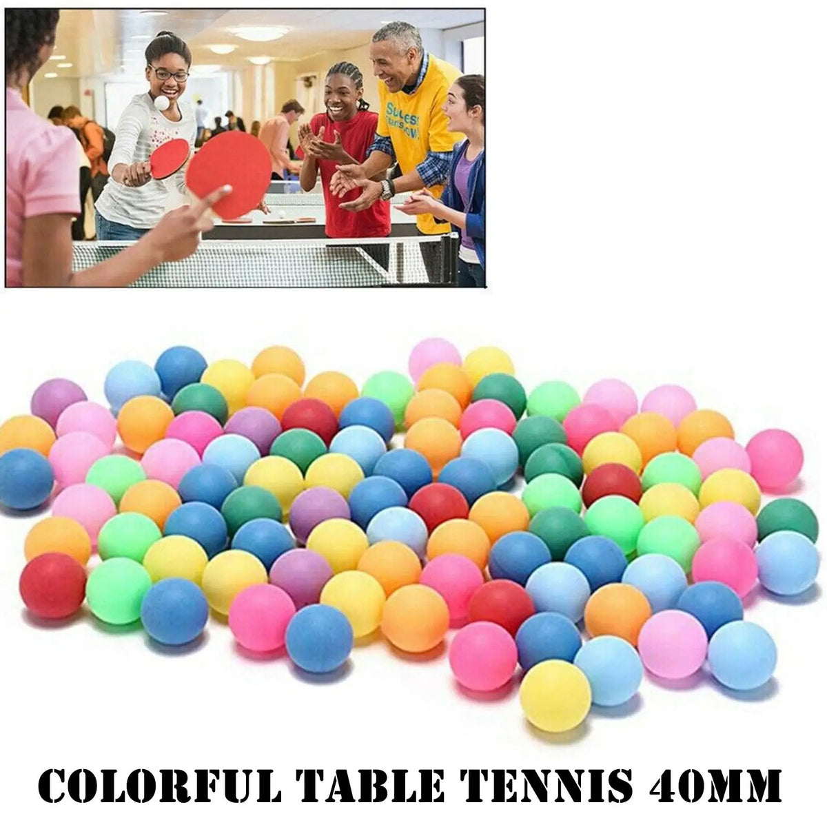 40mm Coloured Ping Pong Balls 10–50 Pack | Party & DIY Games Ping Pong Balls QXL