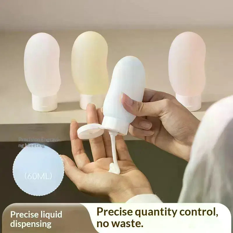 3-Pack 60ml Silicone Travel Squeeze Bottles | Leak-Proof Travel Squeeze Bottles QXL