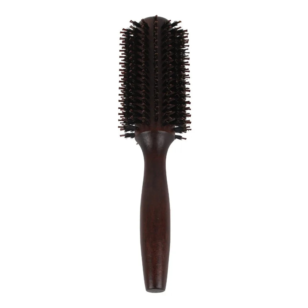 Solid Wood Round Barrel Brush | Heat Resistant Styling Comb Round Barrel Brush QXL A