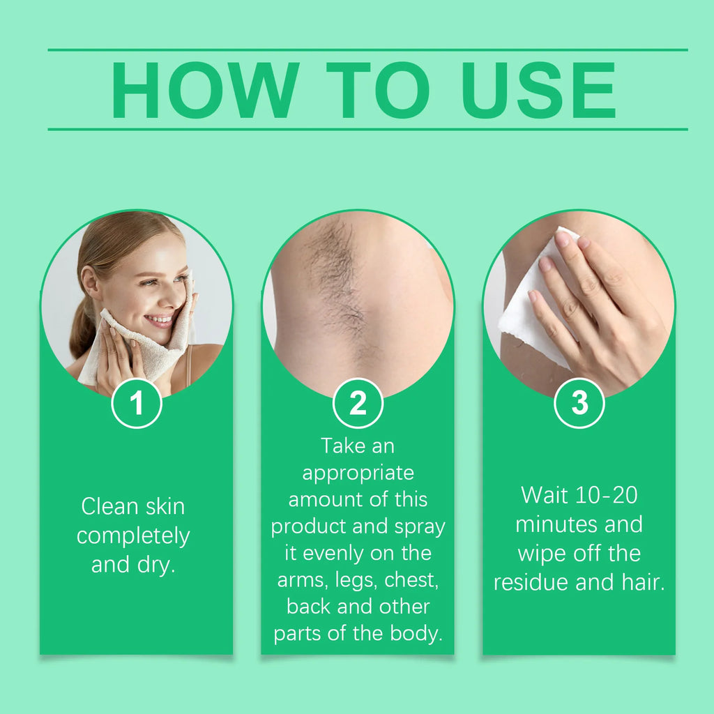 Ouhoe Hair Removal Spray – Depilatory Mist 30ml Depilatory Spray QXL