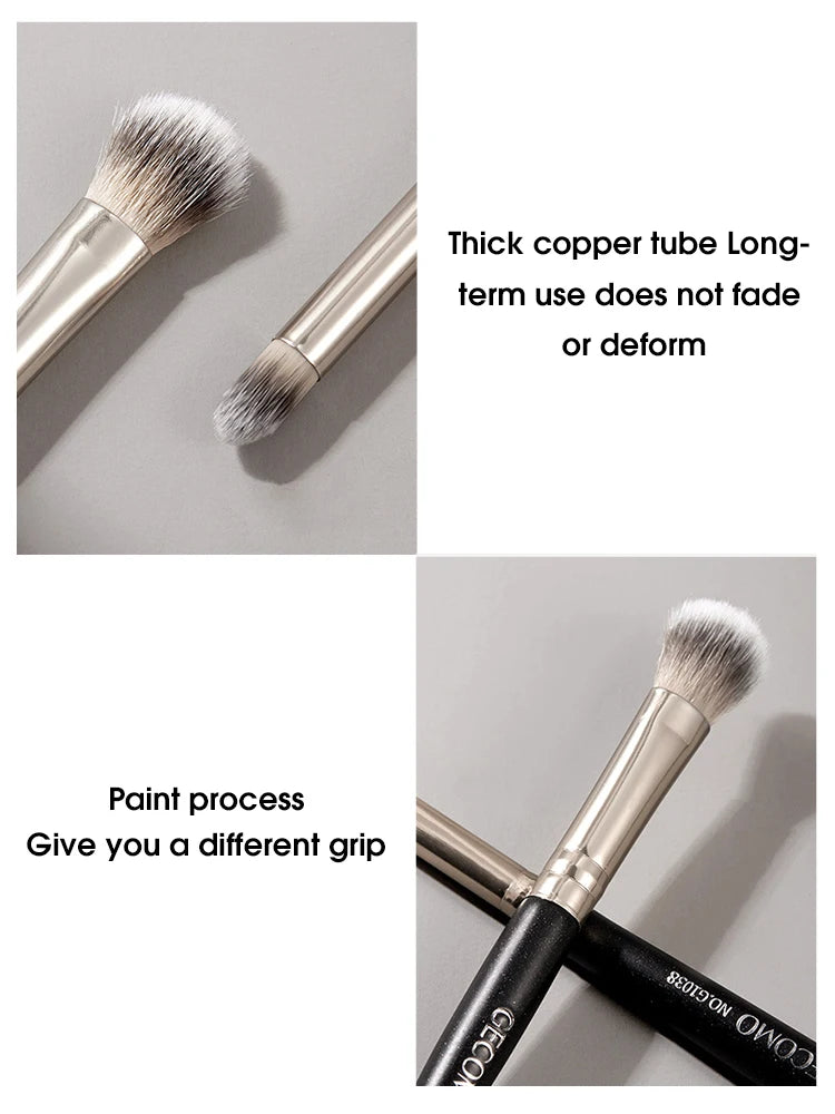 GECOMO Double-Ended Eyeshadow Brush | Soft Synthetic Hair Eyeshadow Brush QXL