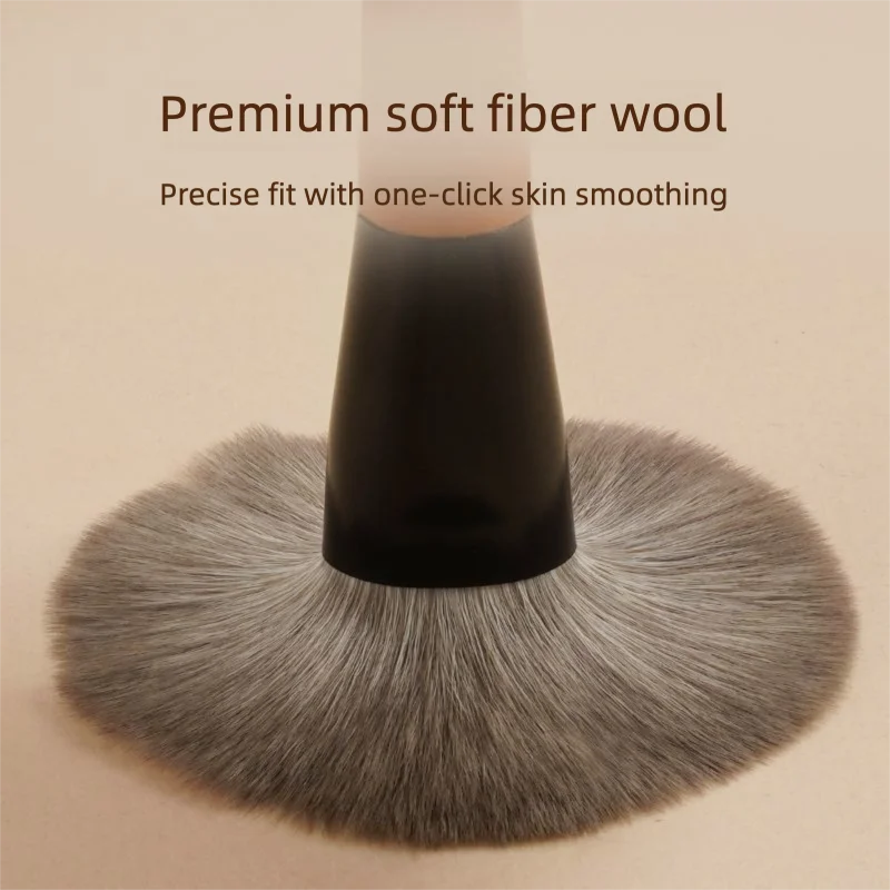 Large Flat Round Loose Powder Setting Brush – Soft Bristles Loose Powder Brush QXL