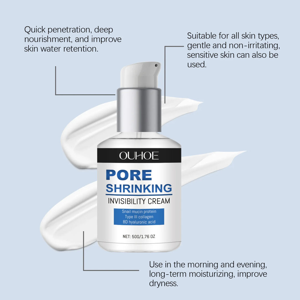 OUHOE Snail Mucin Hyaluronic Acid Pore Minimizing Cream 50g Pore Minimizing Cream QXL