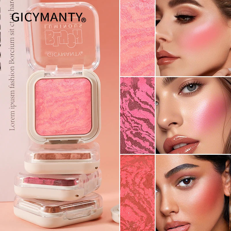 GICYMANTY Shimmer Baked Blush – Multi-Use Cheek & Eye Glow Baked Blush QXL