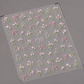 5D Floral Nail Stickers | Pink Daisy Rose Butterfly Decals Nail Art Stickers QXL 1pcs MN375