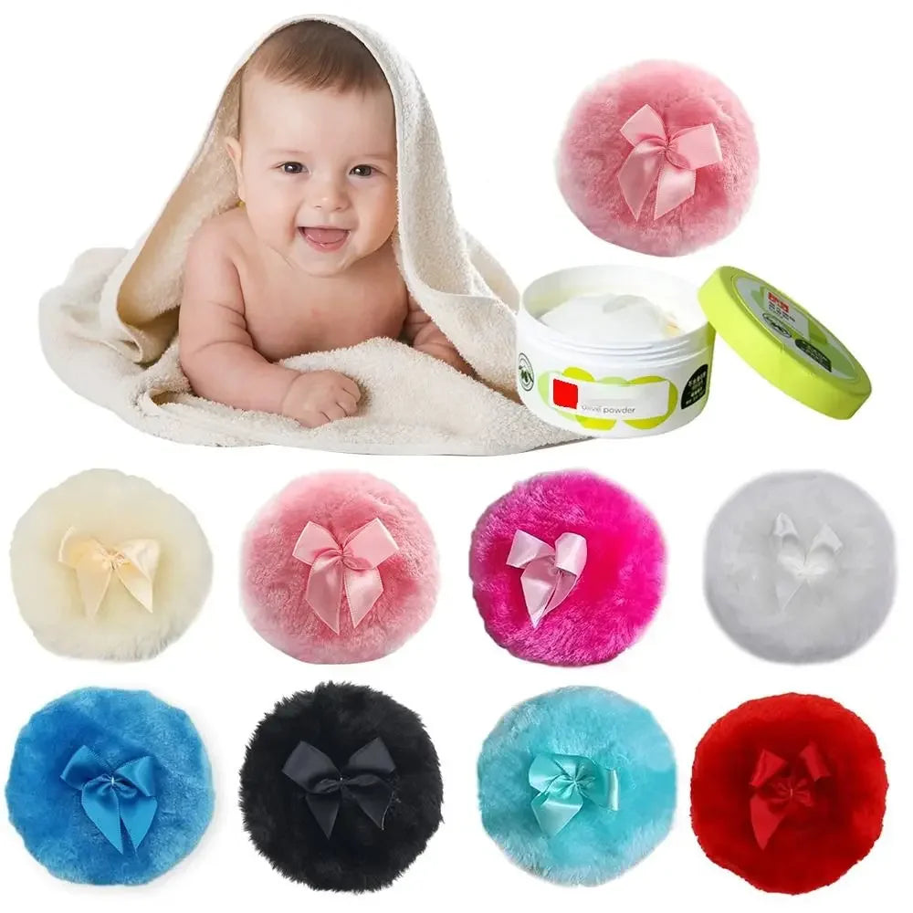 4-Pack Fluffy Velour Powder Puffs | Air Cushion Makeup Applicator Makeup Powder Puff QXL