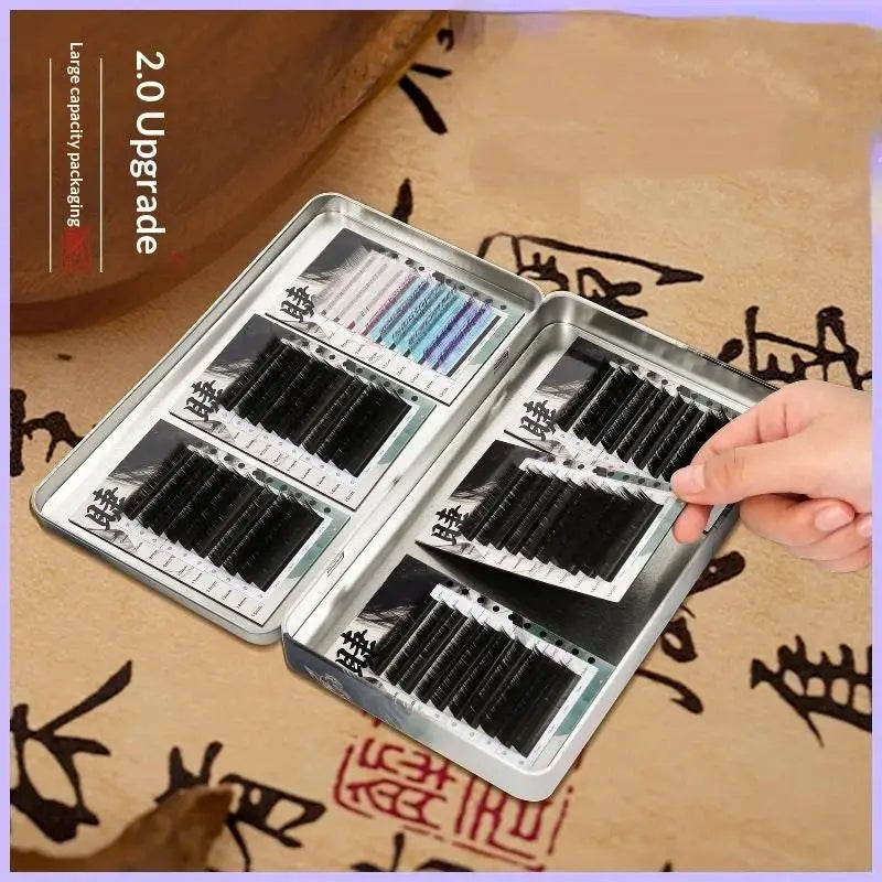 Magnetic Eyelash Storage Case | 7-Pc Chinese Art Lash Box Lash Storage Organizer QXL